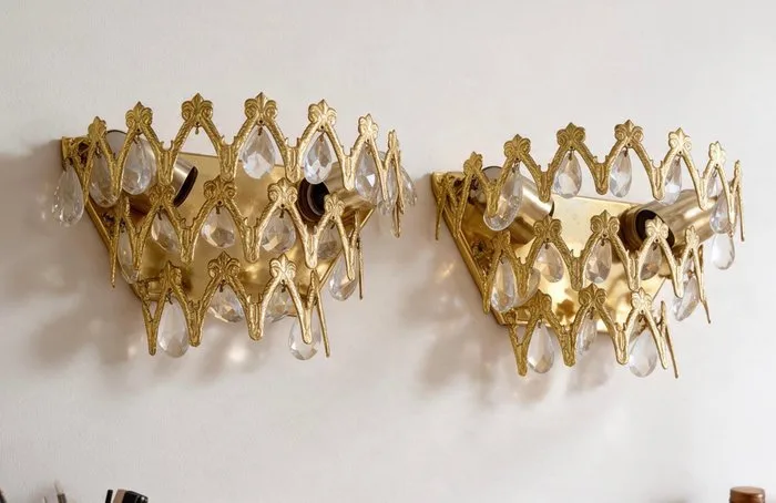 Wall lamp - Brass - Crystal Tears