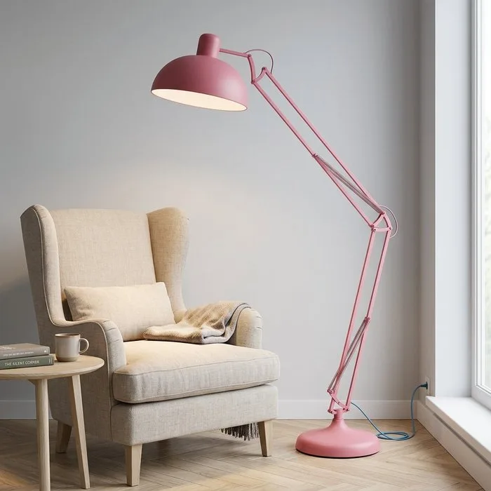 Floor lamp - Steel - 190cm - Pink