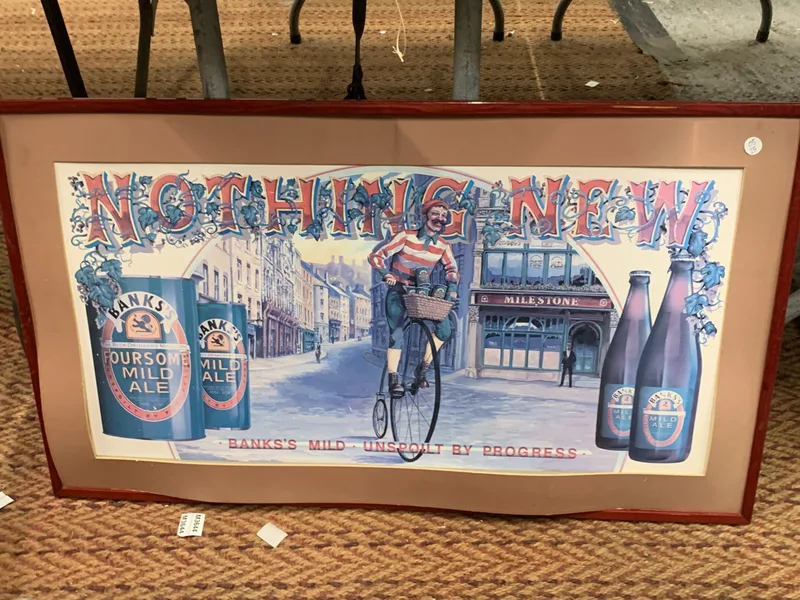 A Vintage Banks Mild Framed Advertising Poster, 52CM X 89CM